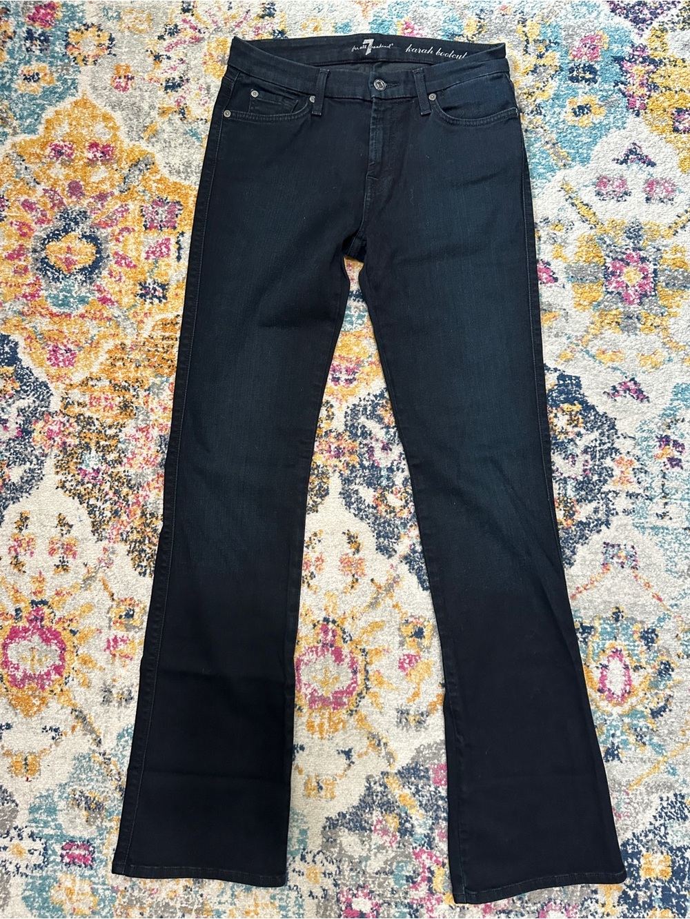 7 For All Mankind Karah Bootcut Jeans Dark Blue Size 29